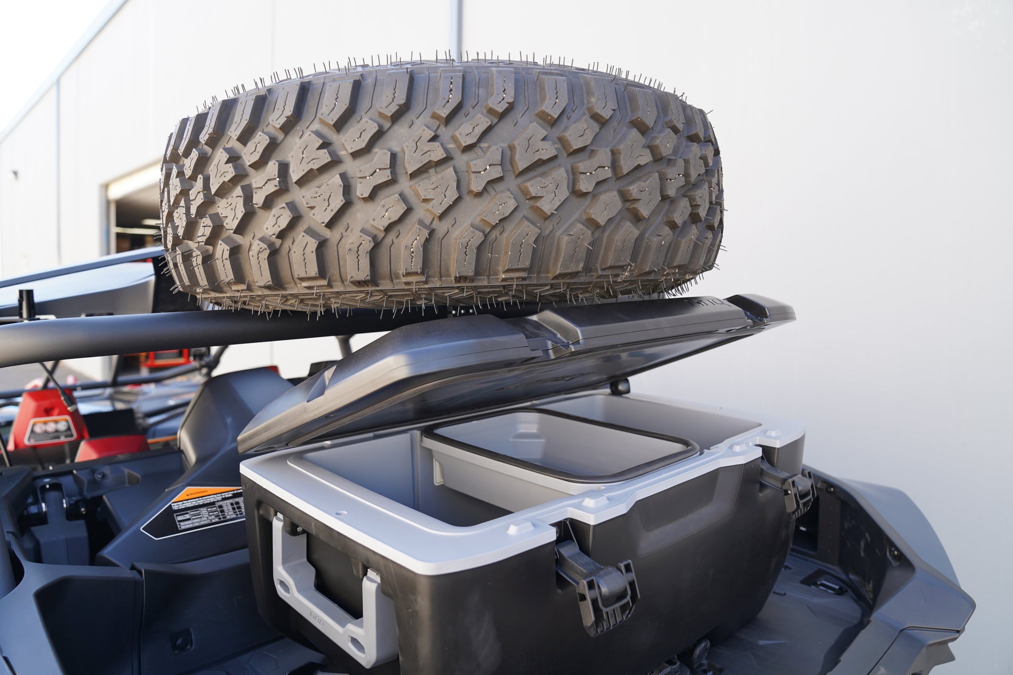 Can-Am Maverick R Max Mid-Height Dual Clamp Spare Tire Mount-Spare Tire Mounts-Factory UTV-Black Market UTV