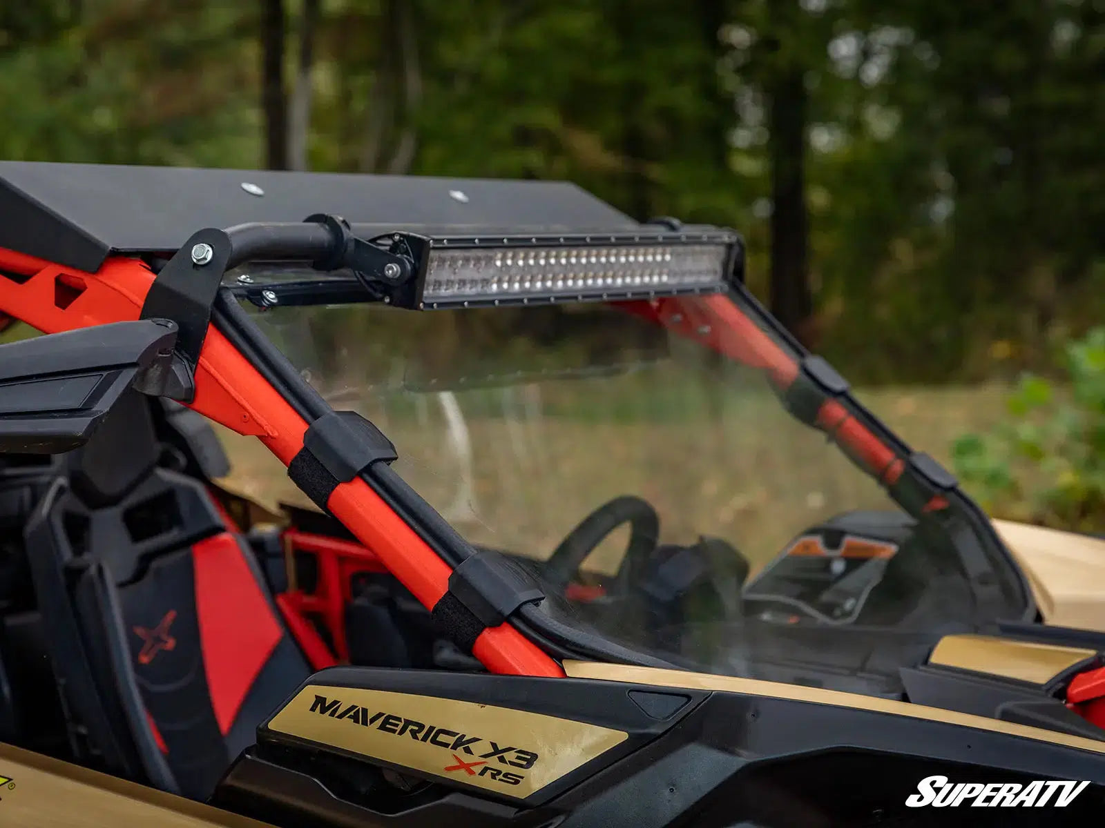 CAN-AM MAVERICK X3 FULL WINDSHIELD-Windshield-Super ATV-No-Scratch Resistant Polycarbonate - Clear-Black Market UTV