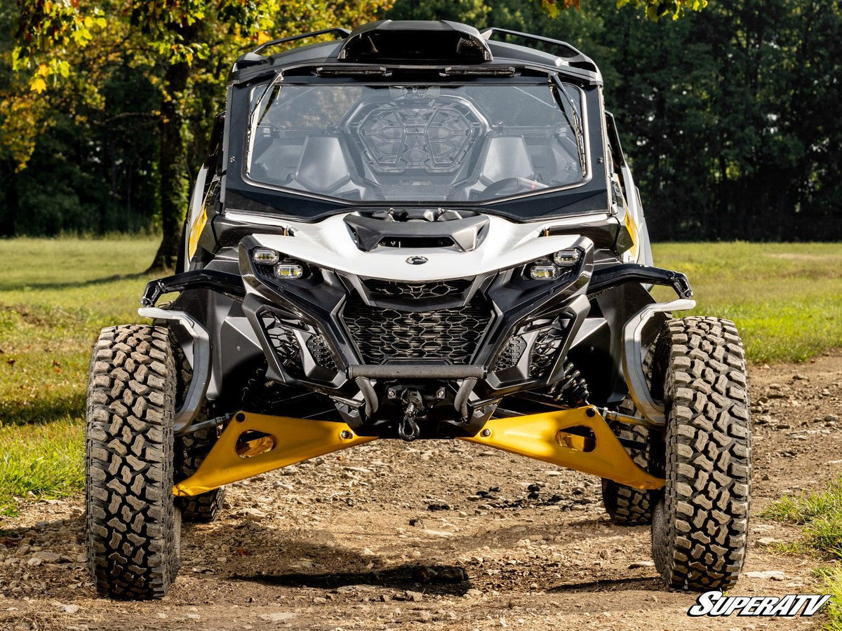 Can-Am Maverick R Glass Windshield-Windshield-Super ATV-Driver &amp; Passenger Side Wipers-Black Market UTV