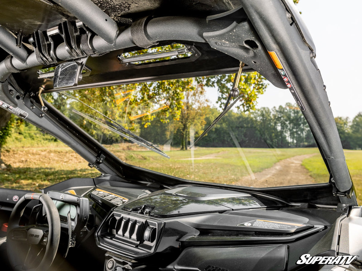 Can-Am Maverick R Glass Windshield-Windshield-Super ATV-Driver &amp; Passenger Side Wipers-Black Market UTV