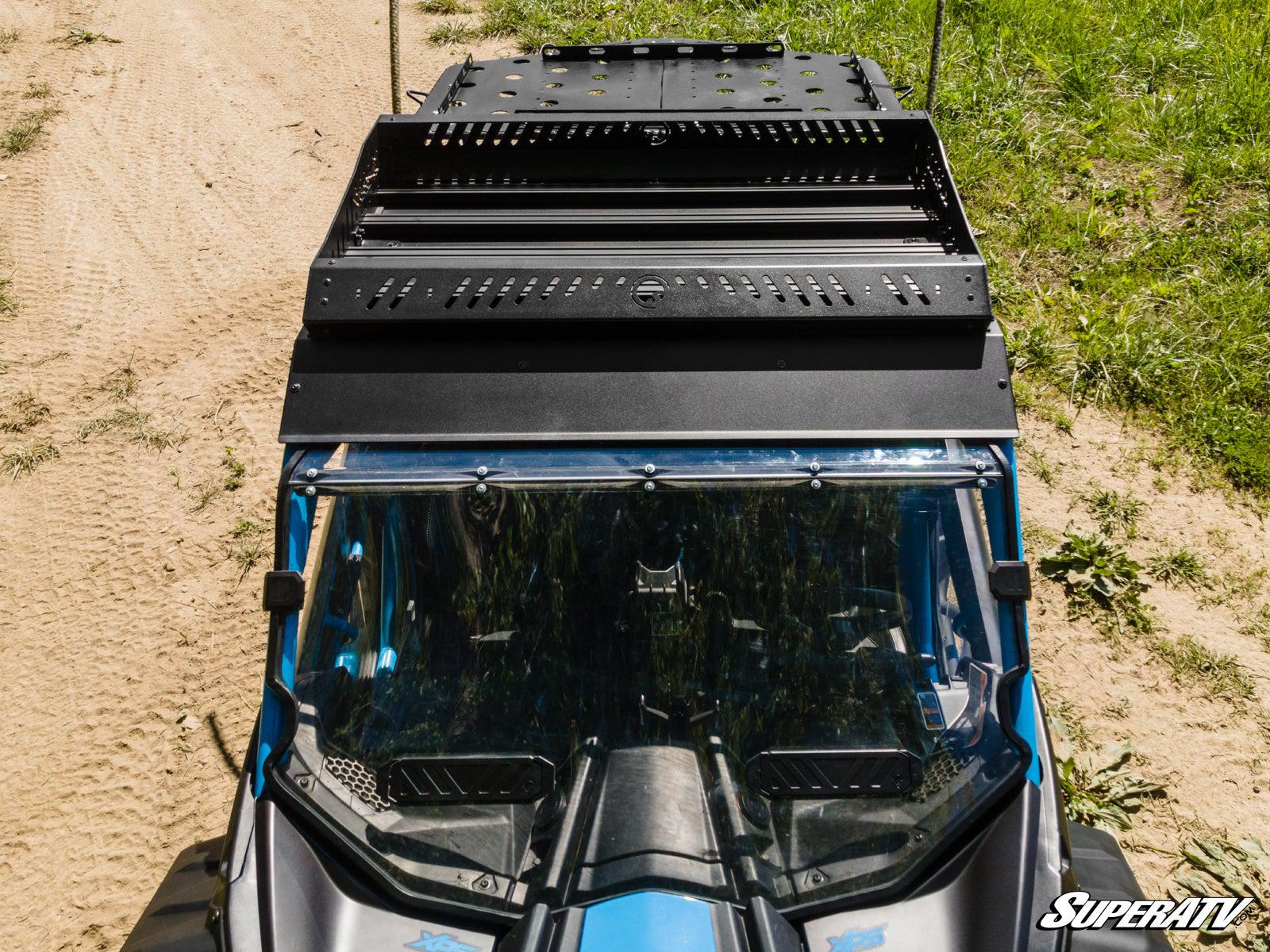 CAN-AM MAVERICK X3 OUTFITTER SPORT ROOF RACK-Roof Rack-Super ATV-No I already have a SATV Aluminum Roof-Yes - 40" Straight Light Bar-Black Market UTV