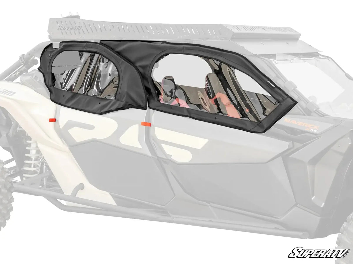 Can-Am Maverick X3 MAX Primal Soft Cab Enclosure Upper Doors-Doors-Super ATV-Upgrade to Premium Framed Doors-No-No thank you-Black Market UTV