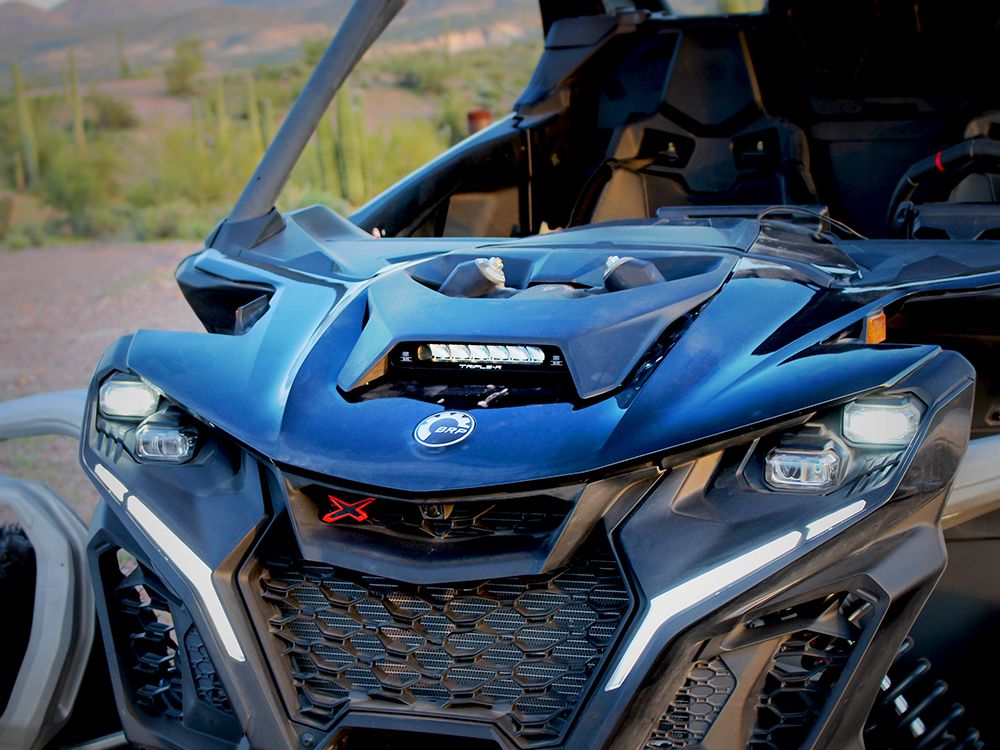 CAN-AM Maverick R - Hood Mount Light Bar-Black Market UTV Dealer-Linear-6 Elite-No Wiring Kit-Black Market UTV
