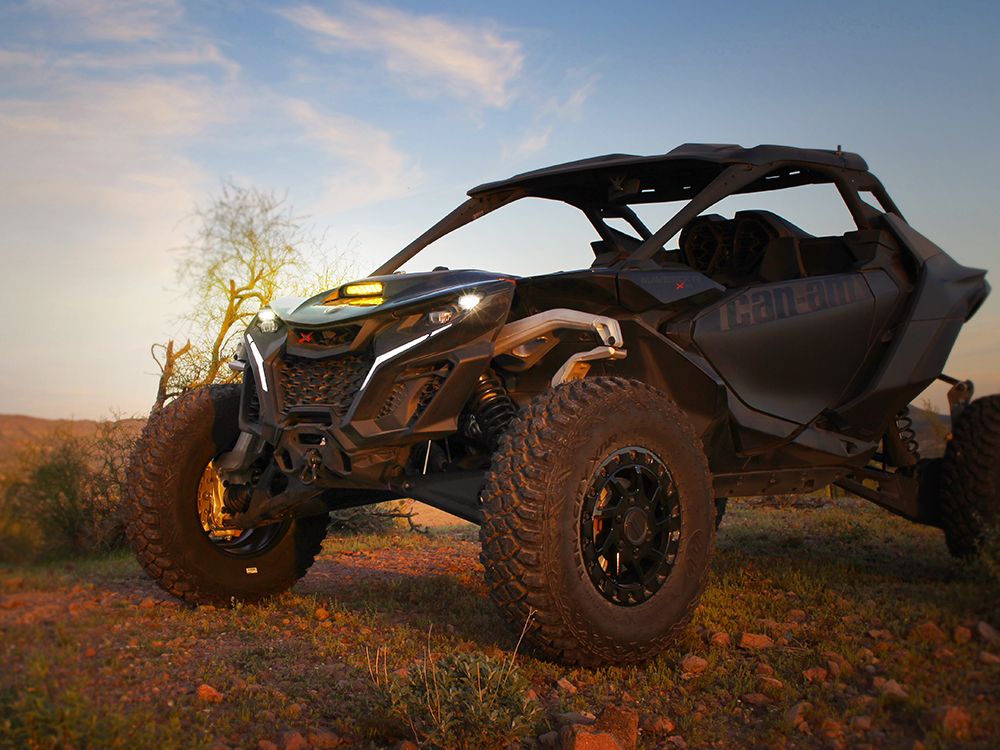 CAN-AM Maverick R - Hood Mount Light Bar-Black Market UTV Dealer-Linear-6 Elite-No Wiring Kit-Black Market UTV
