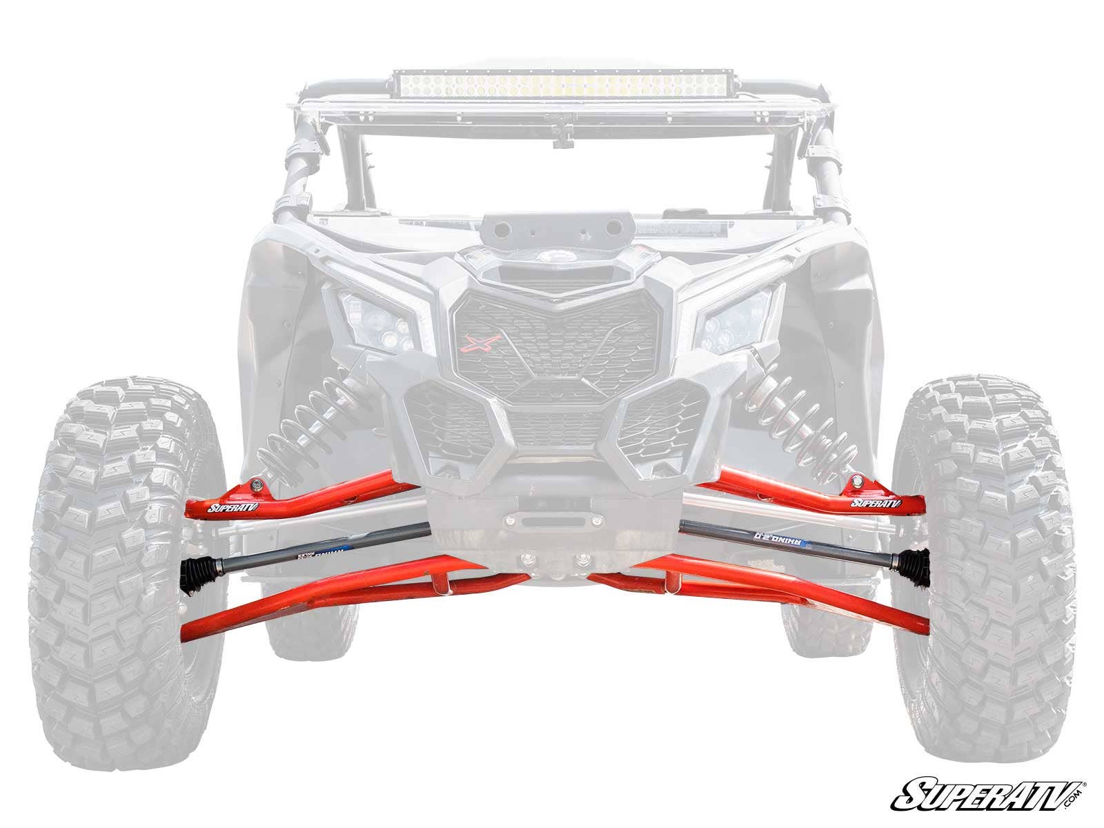 CAN-AM MAVERICK X3 LONG TRAVEL KIT - RED-Suspension-Super ATV-Standard - Smart-Lok-Super Duty 300M-Black Market UTV