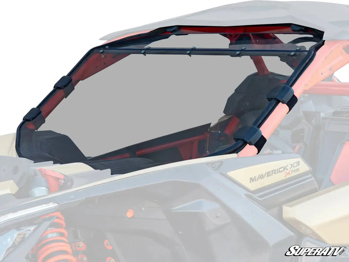 CAN-AM MAVERICK X3 FULL WINDSHIELD-Windshield-Super ATV-No-Scratch Resistant Polycarbonate - Light Tint-Black Market UTV