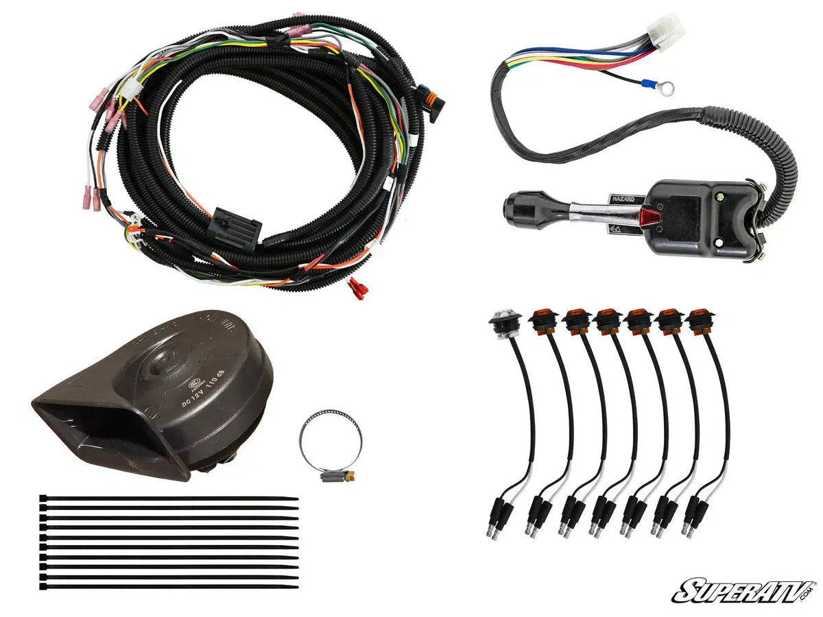 Can-Am Maverick X3 Plug &amp; Play Turn Signal Kit-Street Legal Kit-Super ATV-Steering Column and Attached Horn-Black Market UTV