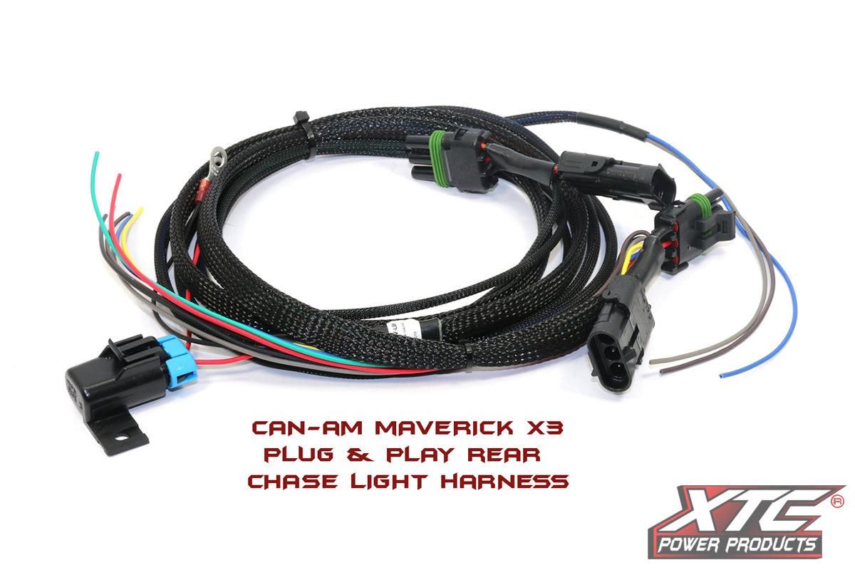 CAN AM MAVERICK R / X3 REAR CHASE LIGHT BAR WIRING HARNESS-Lighting Harness-XTC-Black Market UTV