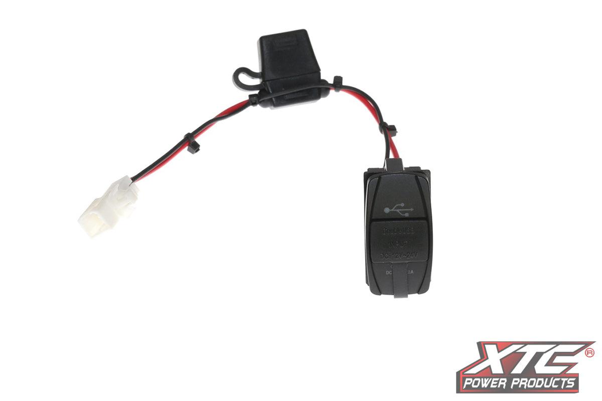 CAN AM MAVERICK R / X3 PLUG & PLAY DUAL USB POWER PORT ROCKER SWITCH-Switch-XTC-Black Market UTV