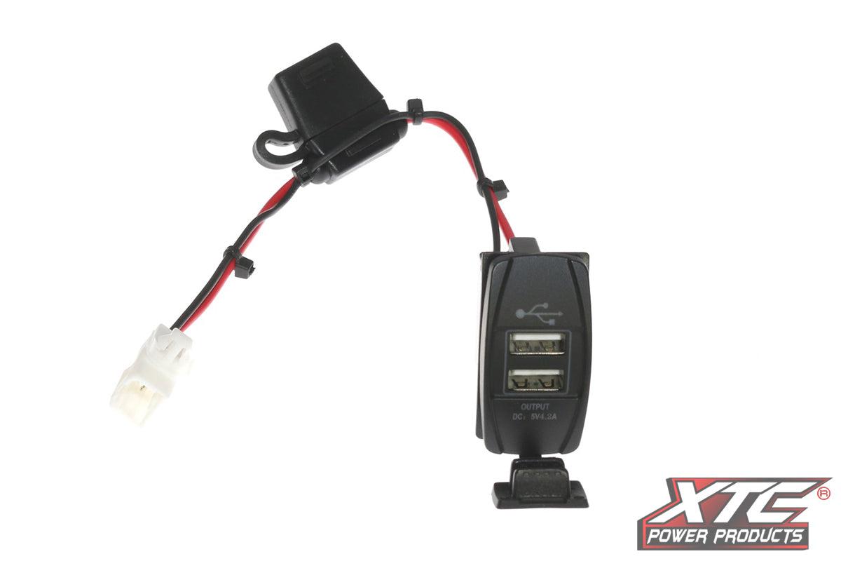 CAN AM MAVERICK R / X3 PLUG & PLAY DUAL USB POWER PORT ROCKER SWITCH-Switch-XTC-Black Market UTV