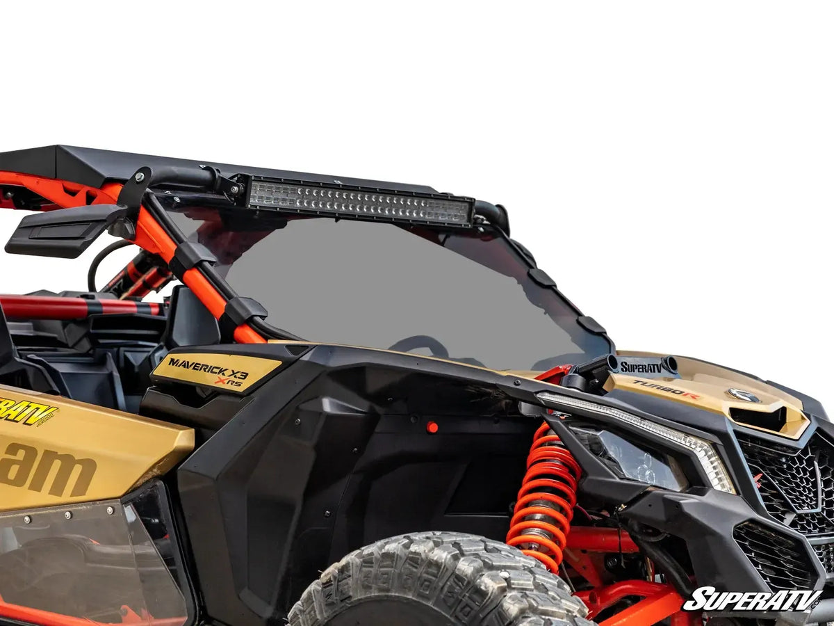 CAN-AM MAVERICK X3 FULL WINDSHIELD-Windshield-Super ATV-No-Scratch Resistant Polycarbonate - Dark Tint-Black Market UTV