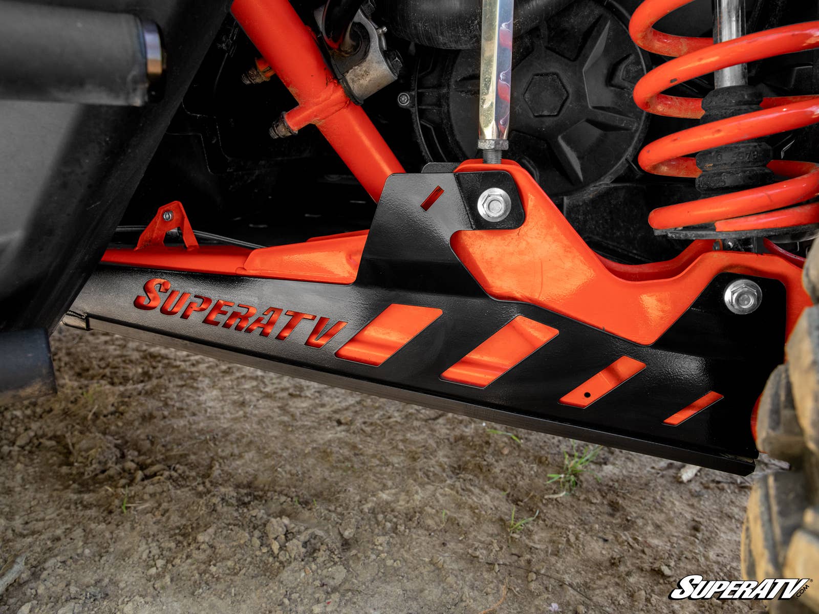 CAN-AM MAVERICK X3 TRAILING ARM GUARDS-Super ATV-64 inch Wide-Black Market UTV