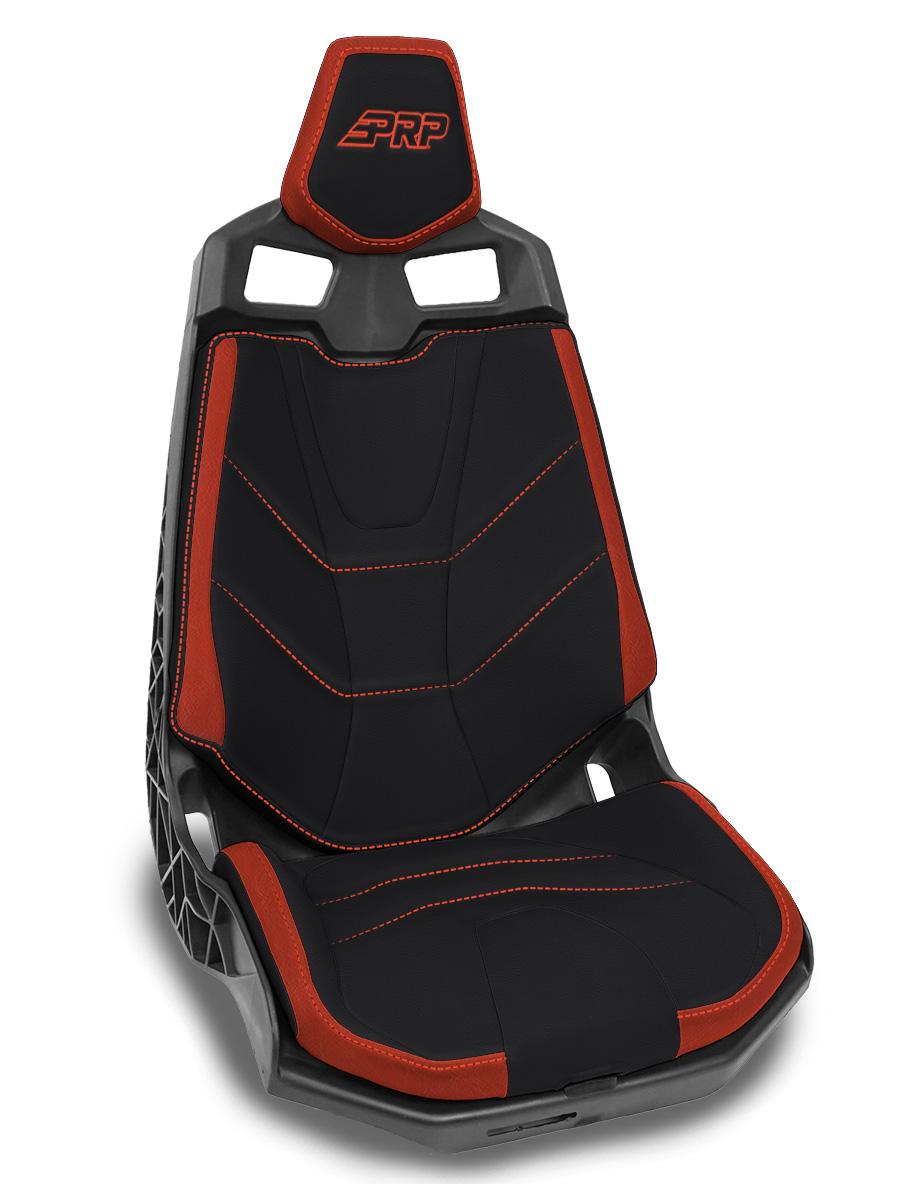 Seat Covers for Can-Am Maverick X3 &amp; Maverick R (Pair)-Seat-PRP Seats-Black and Can-Am Red-Black Market UTV