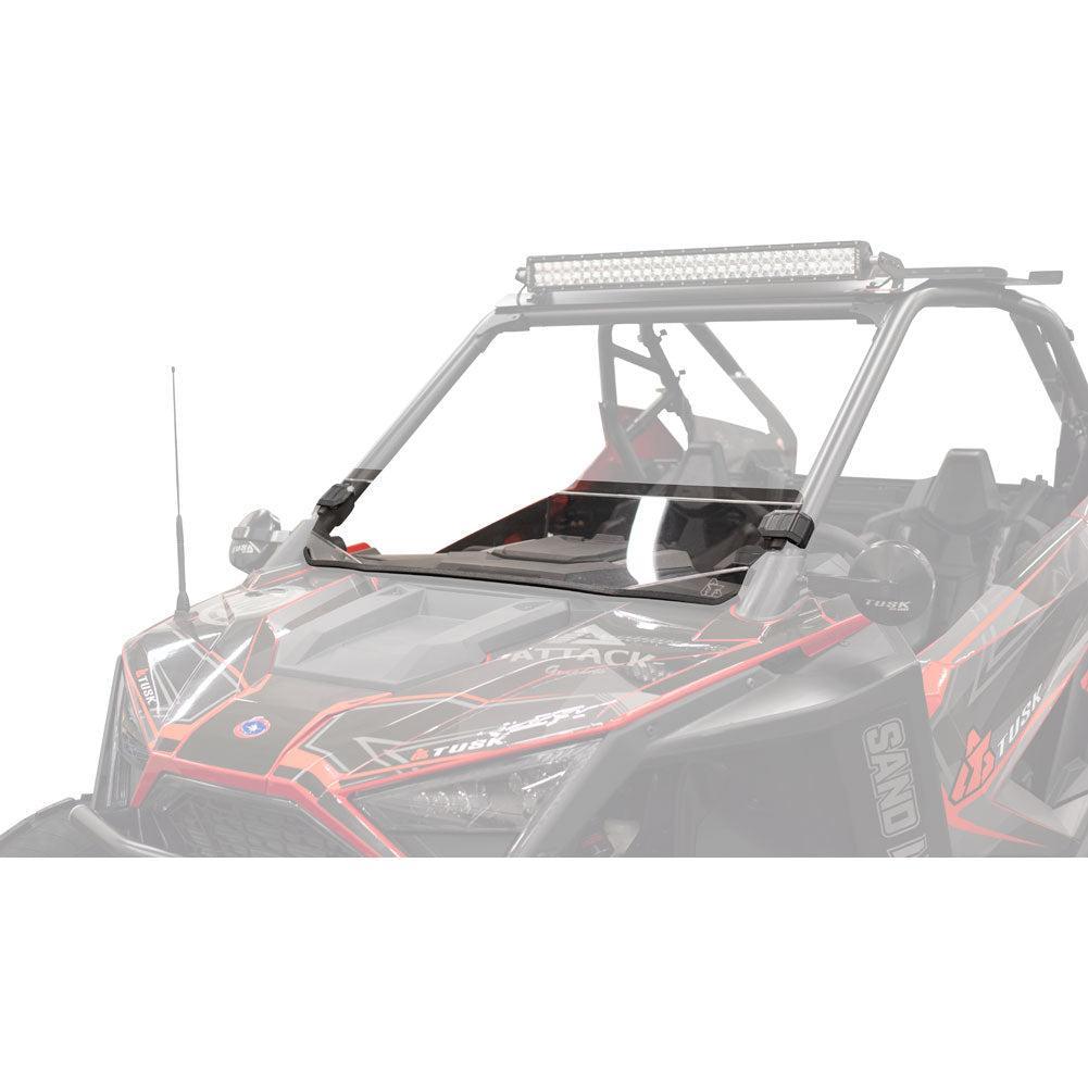 Tusk Removable Half Windshield-Windshield-Tusk-Clear-Black Market UTV