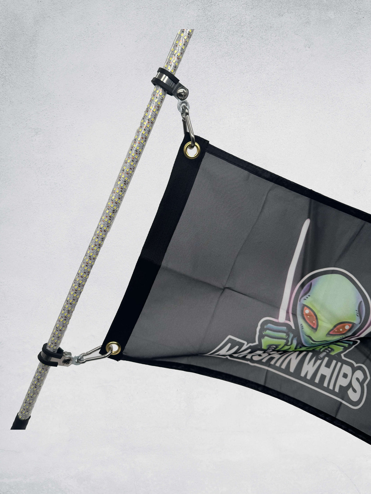 Marshin Whips Flag Clips-whip accessories-Marshin Whips-V2 - 3/4&quot;-Black Market UTV