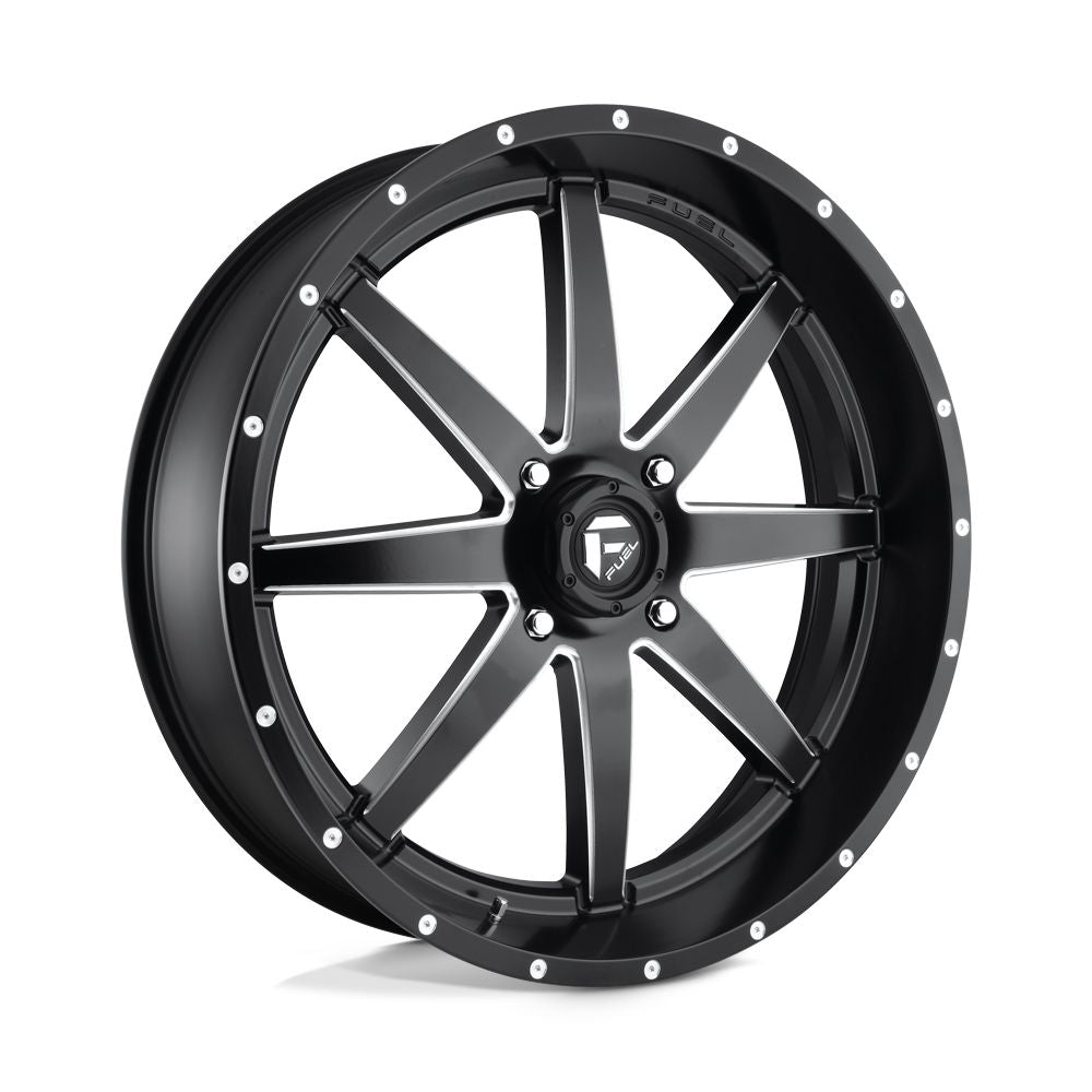 FUEL WHEELS MAVERICK MATTE BLACK MILLED FINISHED-Wheels-Fuel Wheels-MATTE BLACK MILLED-14&quot; diameter - 14X7 13mm offset - 4X110 bolt pattern-Black Market UTV