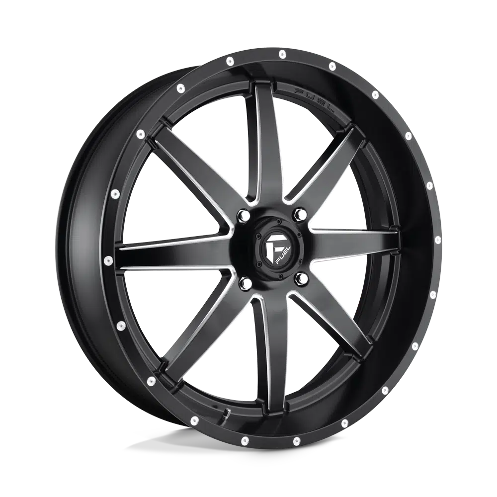 FUEL WHEELS MAVERICK-Wheels-Fuel Wheels-MATTE BLACK MILLED-15&quot; diameter - 15X7 13mm offset - 4X137 bolt pattern-Black Market UTV