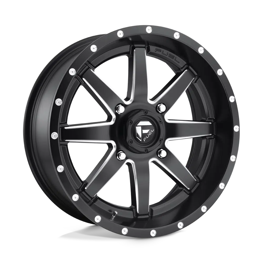 FUEL WHEELS MAVERICK-Wheels-Fuel Wheels-MATTE BLACK MILLED-14&quot; diameter - 14X7 38mm offset - 4X137 bolt pattern-Black Market UTV