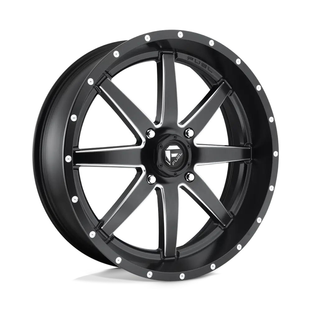 FUEL WHEELS MAVERICK-Wheels-Fuel Wheels-MATTE BLACK MILLED-16&quot; diameter - 16X7 13mm offset - 4X110 bolt pattern-Black Market UTV