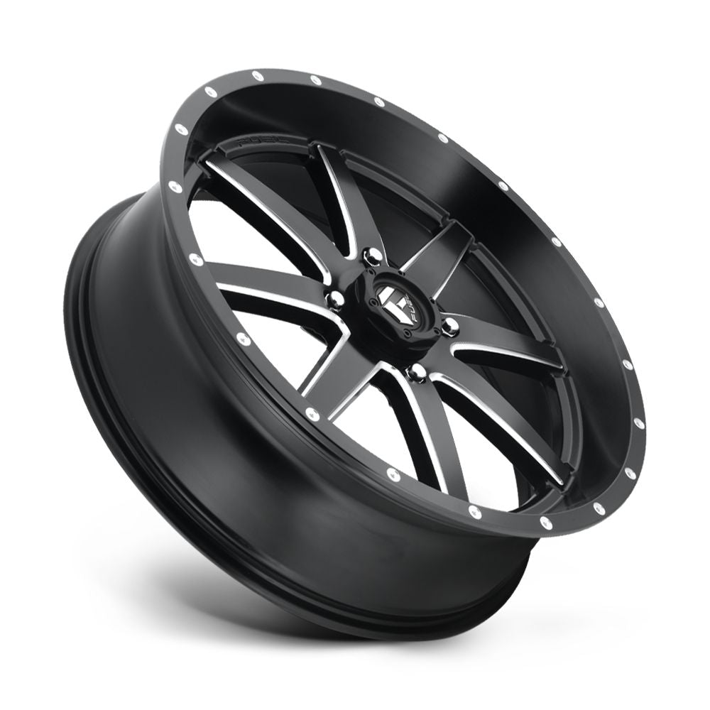 FUEL WHEELS MAVERICK MATTE BLACK MILLED FINISHED-Wheels-Fuel Wheels-MATTE BLACK MILLED-14&quot; diameter - 14X7 13mm offset - 4X110 bolt pattern-Black Market UTV