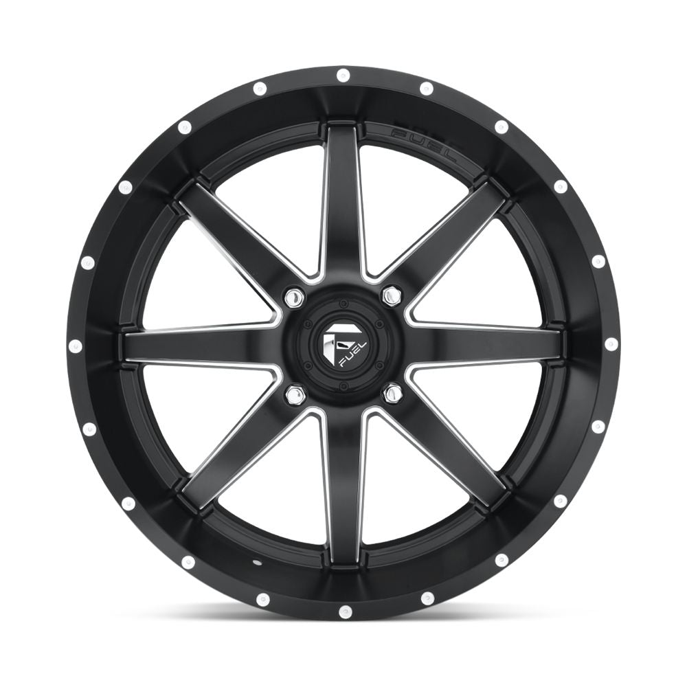 FUEL WHEELS MAVERICK MATTE BLACK MILLED FINISHED-Wheels-Fuel Wheels-MATTE BLACK MILLED-14&quot; diameter - 14X7 13mm offset - 4X110 bolt pattern-Black Market UTV