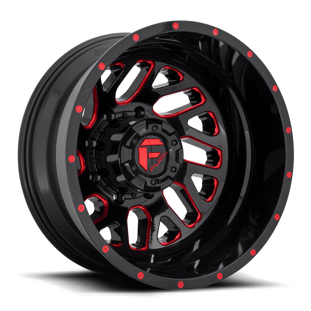 FUEL WHEELS TRITON (GLOSS BLACK RED TINTED CLEAR)-Wheels-Fuel Wheels-20&quot; diameter - 20X8.25 -240mm offset - 8X165.1 bolt pattern-Black Market UTV