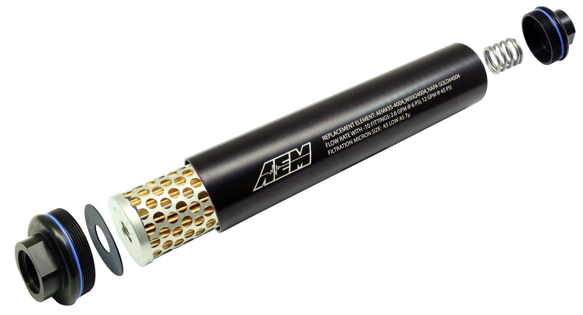 AEM UNIVERSAL HIGH VOLUME FUEL FILTER ELEMENT-High Flow Fuel Filter-AEM-Black Market UTV