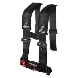 Dragonfire Racing 4-Point H-Style Safety Harness w/Adjustable Sternum Clip 3"-Harness-Dragonfire Racing-Black-3"-Black Market UTV