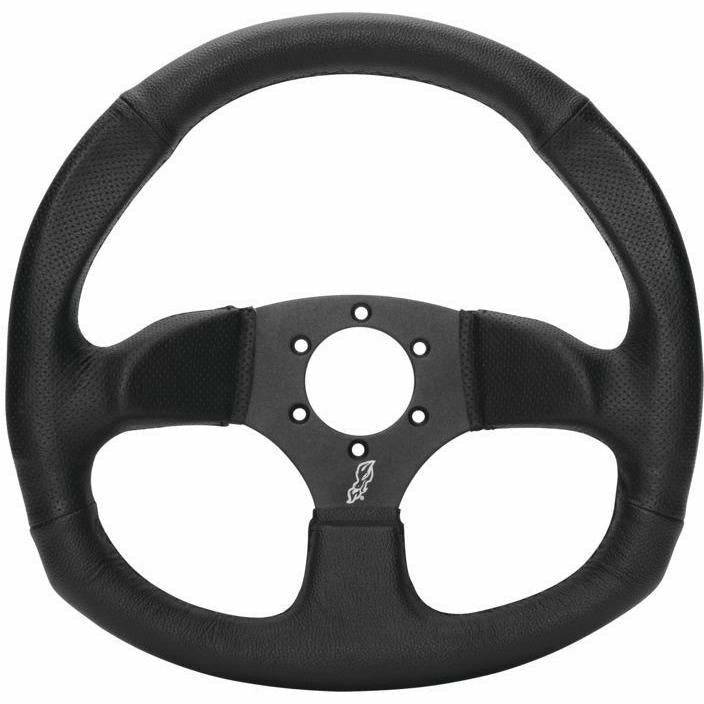 D SHAPED STEERING WHEEL IRON SERIES (VINYL)-Steering Wheel-Dragonfire Racing-Black Market UTV