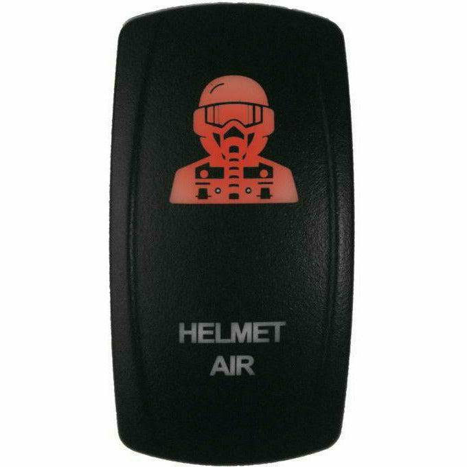 LASER-ETCHED DUAL LED HELMET AIR ON/OFF SWITCH-Switch-Dragonfire Racing-Red-Black Market UTV