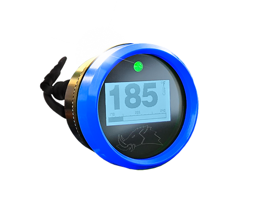 3.2 BLACKOUT Dimmable Infrared Belt Temp Gauge-Belt Temp Gauge-Razorback-15ft (4 Seater)-Frosted Blue-No Not Needed-Black Market UTV
