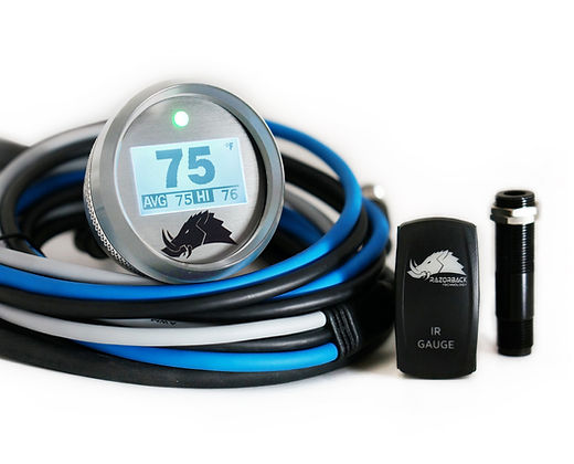 3.2 Dimmable Infrared Belt Temp Gauge-Belt Temp Gauge-Razorback-Snowmobile (5ft)-Silver-Do Not Need-Black Market UTV