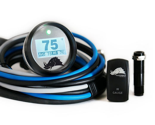3.2 Dimmable Infrared Belt Temp Gauge-Belt Temp Gauge-Razorback-Snowmobile (5ft)-Silver-Do Not Need-Black Market UTV