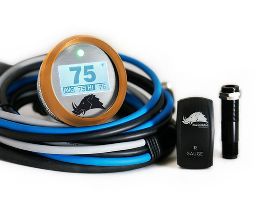 3.2 Dimmable Infrared Belt Temp Gauge-Belt Temp Gauge-Razorback-Snowmobile (5ft)-Silver-Do Not Need-Black Market UTV