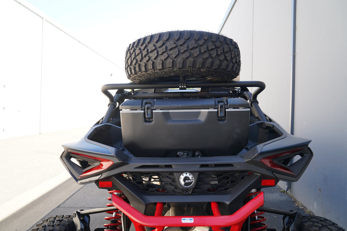 Can-Am Maverick R Max Mid-Height Dual Clamp Spare Tire Mount-Spare Tire Mounts-Factory UTV-Black Market UTV