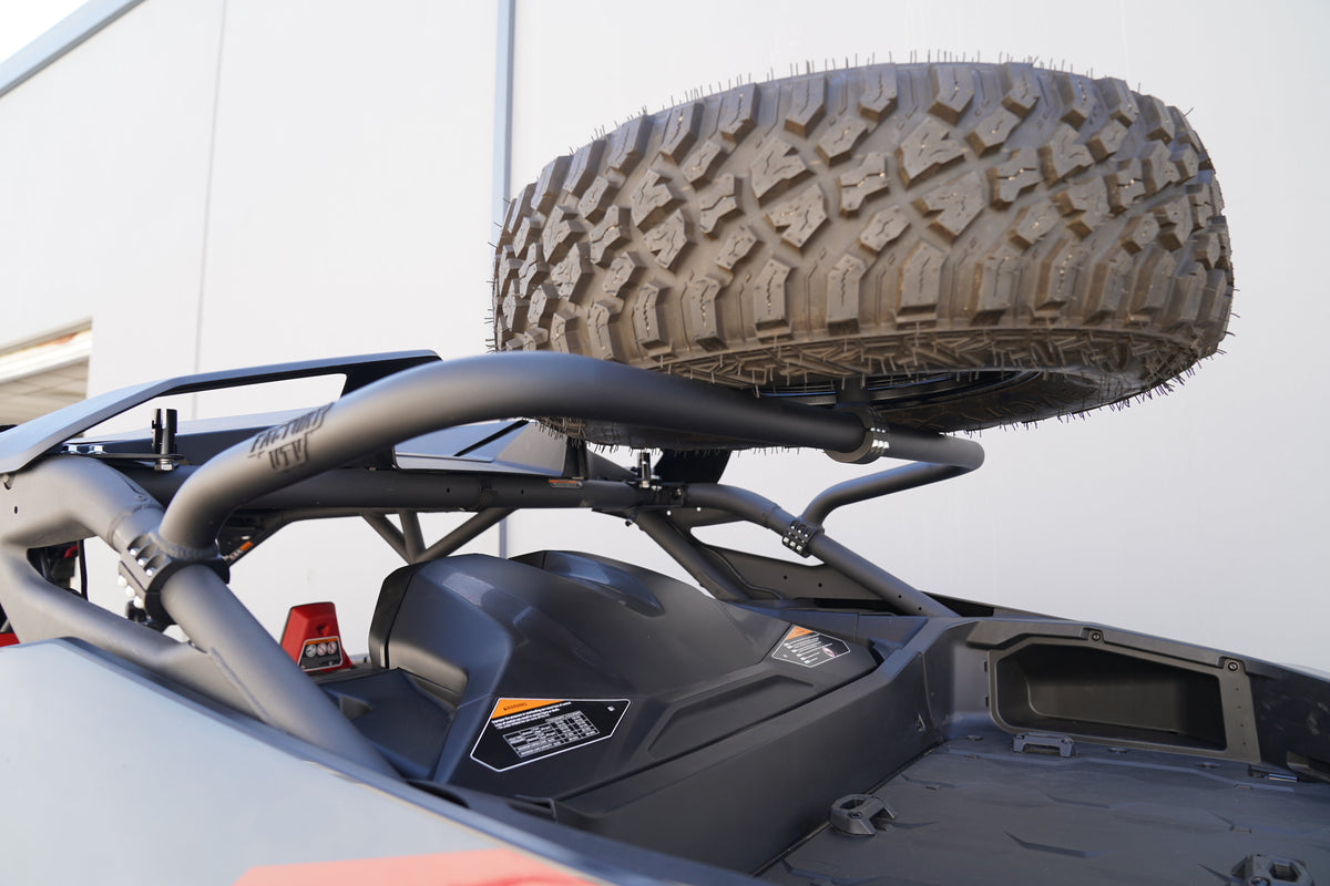Can-Am Maverick R Mid-Height Dual Clamp Spare Tire Mount-Spare Tire Mounts-Factory UTV-Black Market UTV