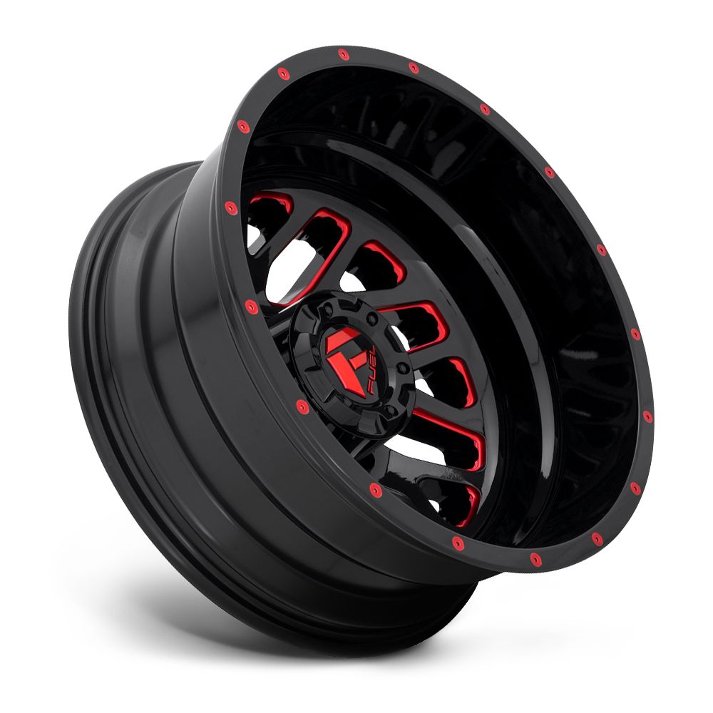 FUEL WHEELS TRITON (GLOSS BLACK RED TINTED CLEAR)-Wheels-Fuel Wheels-20" diameter - 20X8.25 -240mm offset - 8X165.1 bolt pattern-Black Market UTV