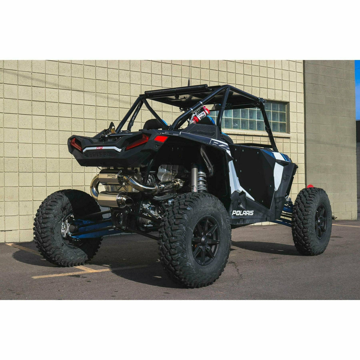 POLARIS RZR 3&quot; FULL TURBO BACK EXHAUST-Exhaust-Force Turbos-RZR XP Turbo-No Resonator-Black Market UTV