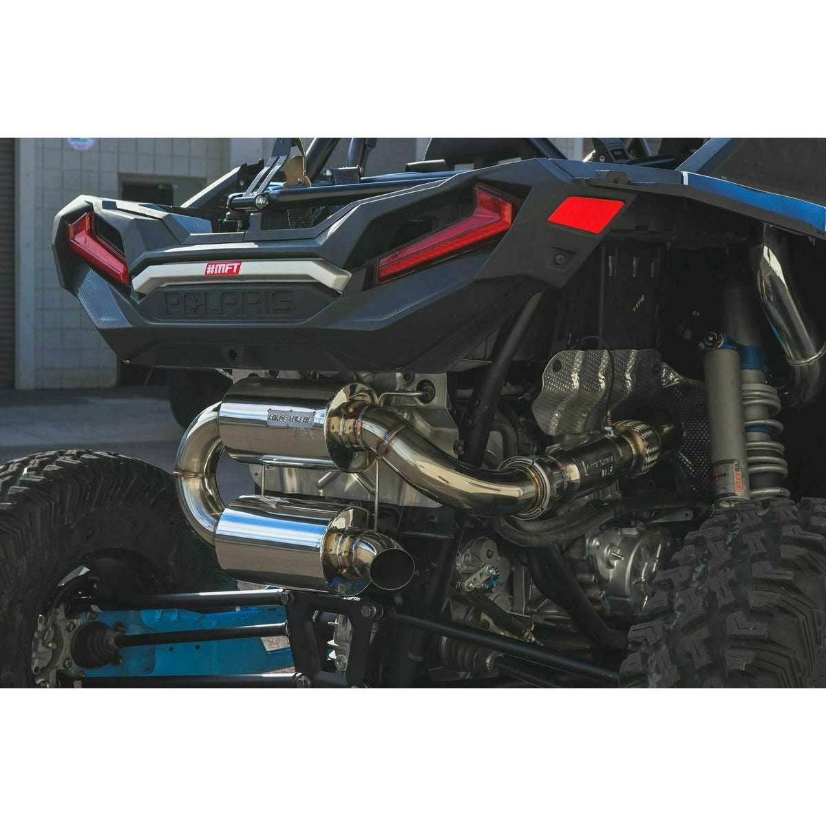 POLARIS RZR 3&quot; FULL TURBO BACK EXHAUST-Exhaust-Force Turbos-RZR XP Turbo-No Resonator-Black Market UTV