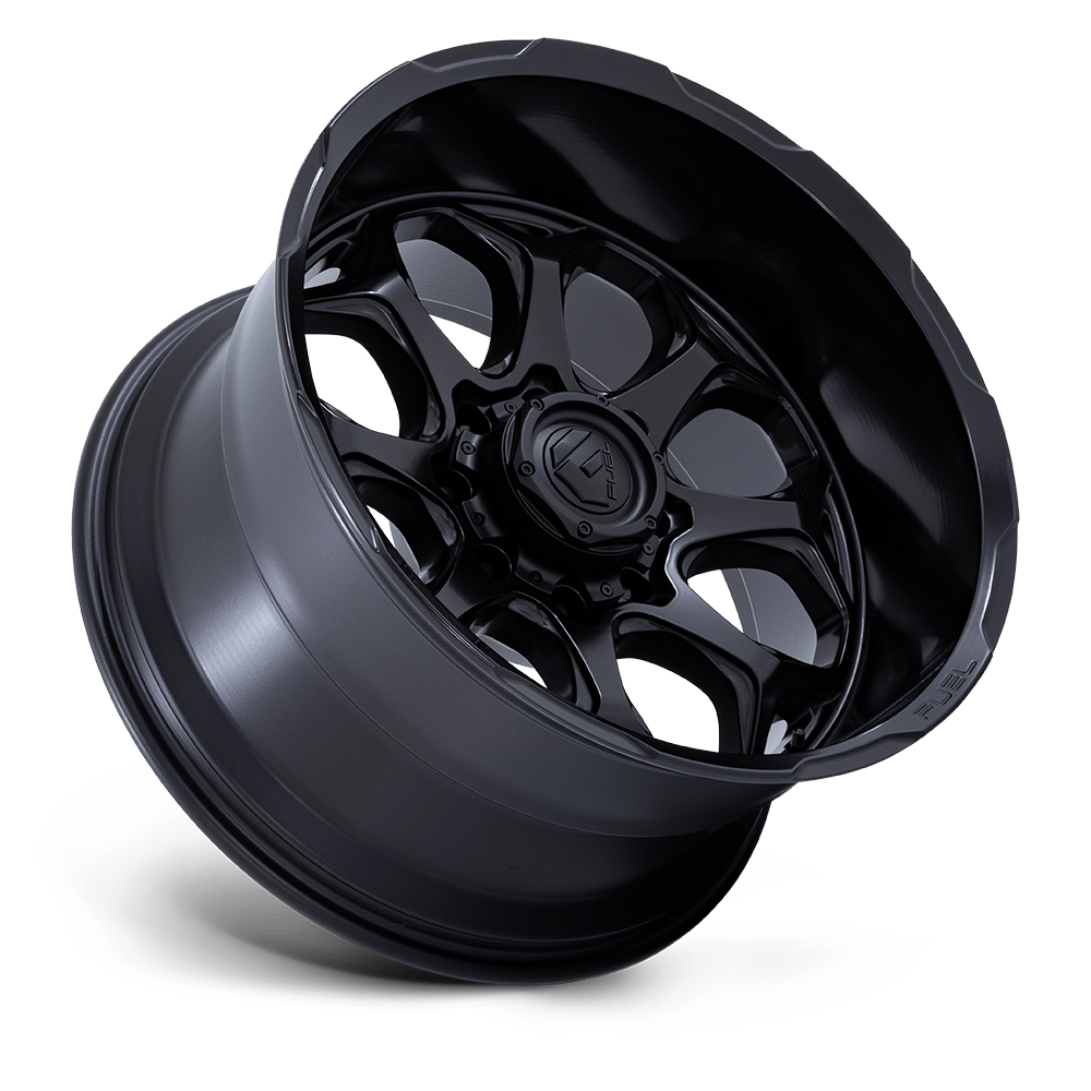 FUEL WHEELS SCEPTER-Wheels-Fuel Wheels-GLOSS BLACK MILLED-20&quot; diameter - 20X9 1mm offset - 5X127 bolt pattern-Black Market UTV