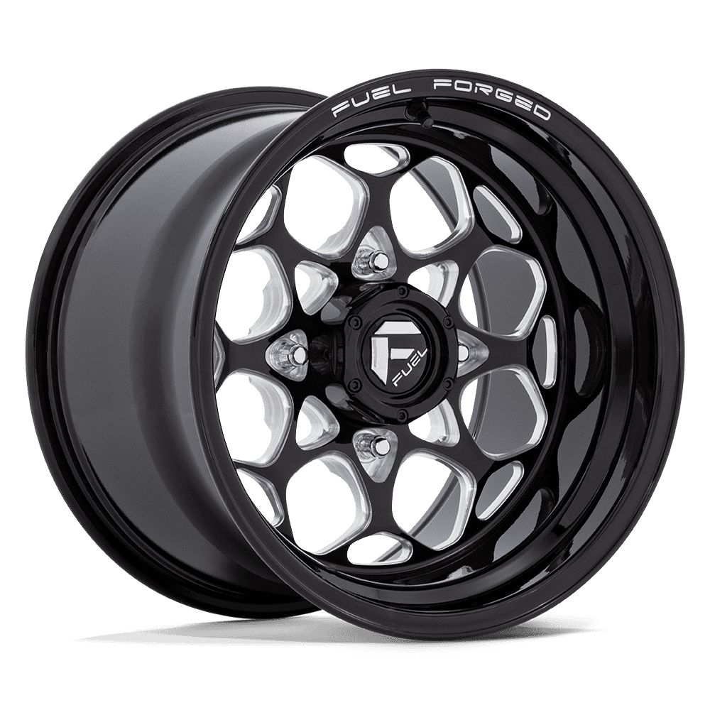 FUEL WHEELS SCEPTER UTV-Wheels-Fuel Wheels-GLOSS BLACK MILLED-15" diameter - 15X10 0mm offset - 4X137 bolt pattern-Black Market UTV