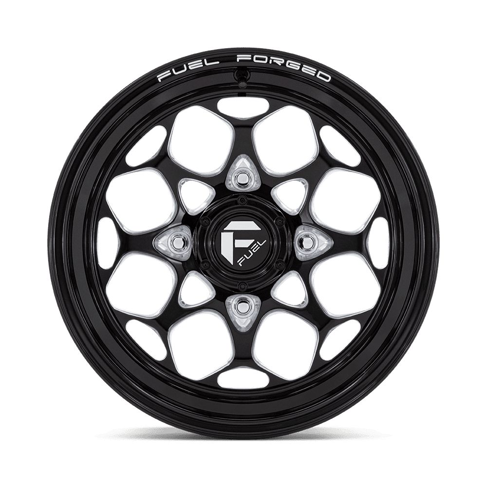 FUEL WHEELS SCEPTER UTV-Wheels-Fuel Wheels-GLOSS BLACK MILLED-15&quot; diameter - 15X10 0mm offset - 4X137 bolt pattern-Black Market UTV