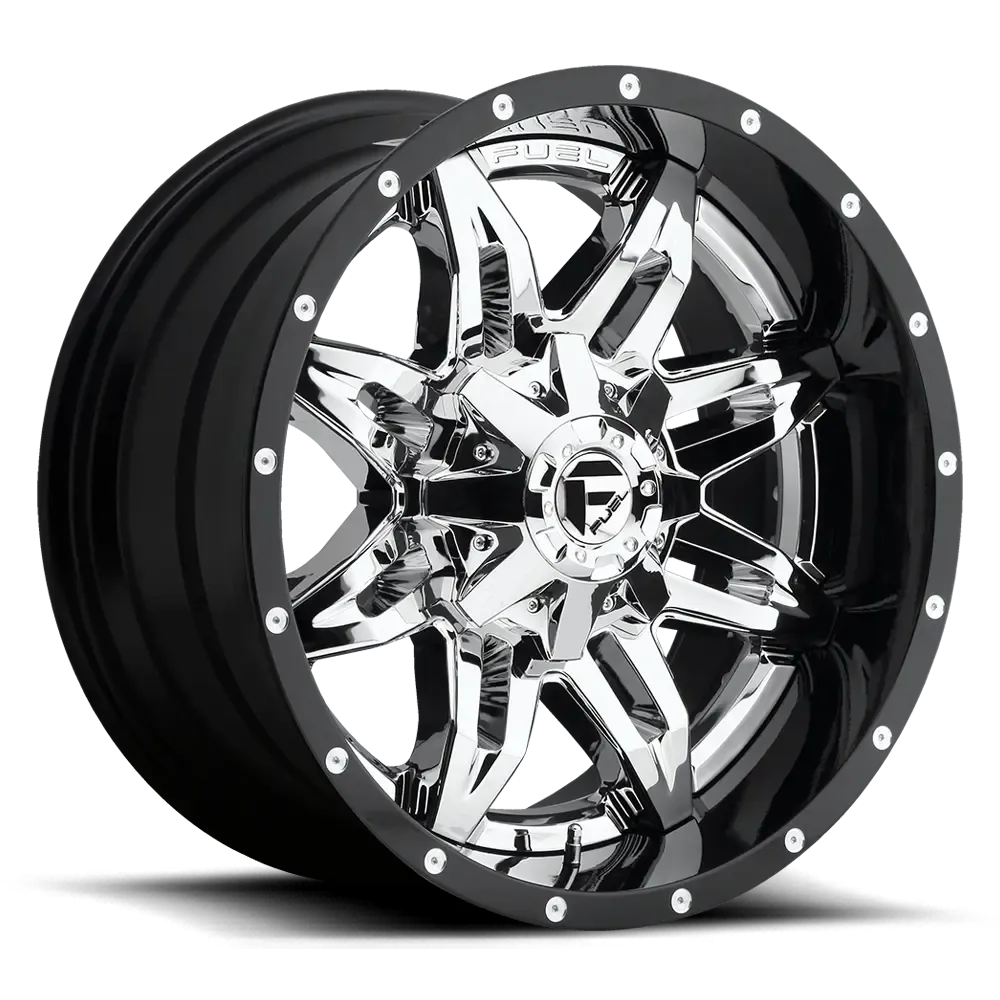 FUEL WHEELS UTV LETHAL-Wheels-Fuel Wheels-CHROME PLATED GLOSS BLACK LIP-20&quot; diameter - 20X10 -19mm offset - 5X114.3/5X127 bolt pattern-Black Market UTV