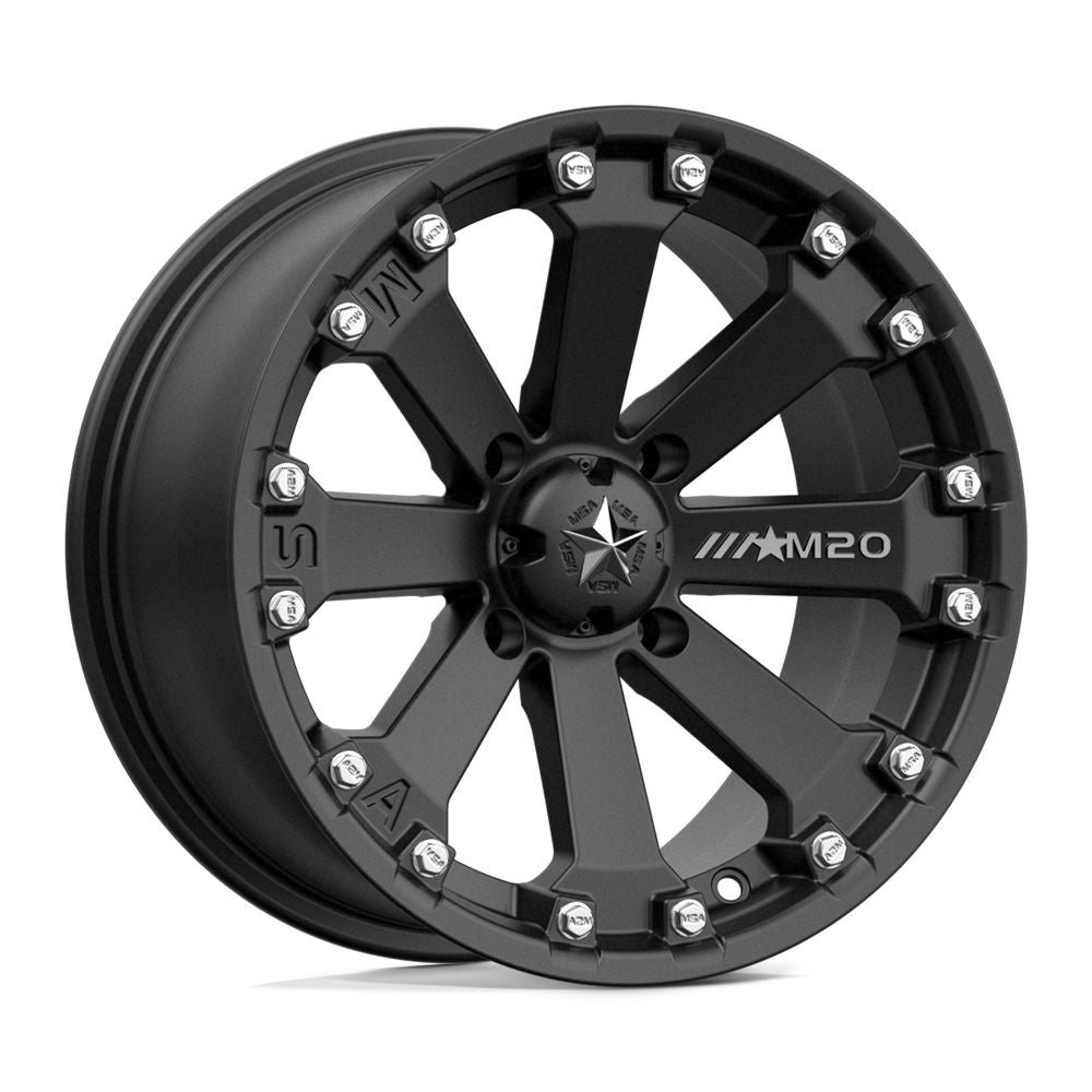 M20 KORE WHEEL (MATTE BLACK)-Wheels-MSA-Matte Black-14x7 +0m-4x110-Black Market UTV