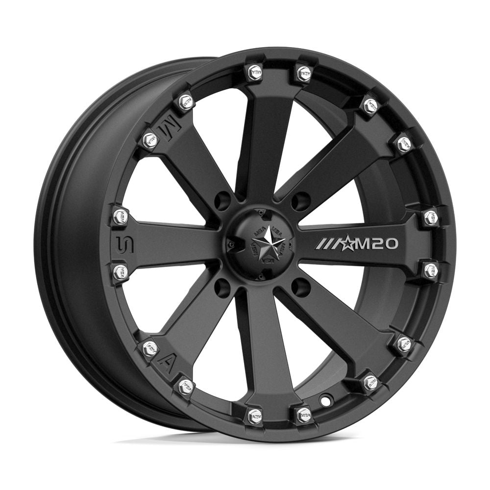 M20 KORE WHEEL (MATTE BLACK)-Wheels-MSA-Matte Black-14x7 +0m-4x110-Black Market UTV