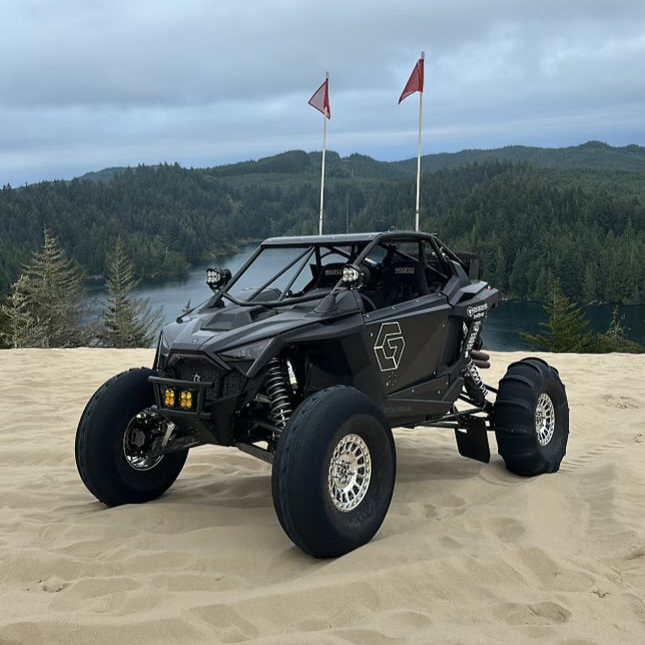 POLARIS PRO R 2 SEAT FRAMELESS DOORS-Geiser Performance-Black-Black Market UTV