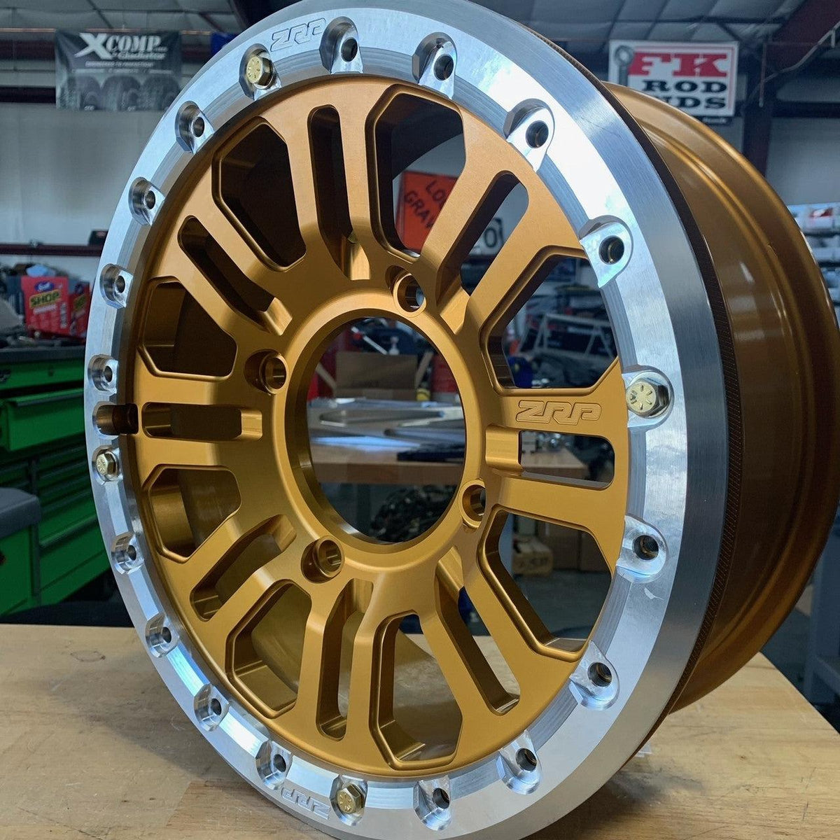 APEX Forged Beadlock Wheel 15&quot;x5.5&quot; Can Am 4x137 Bolt Pattern-Wheels-ZRP-4x137 (CAN-AM)-Gold-Aluminum-Black Market UTV