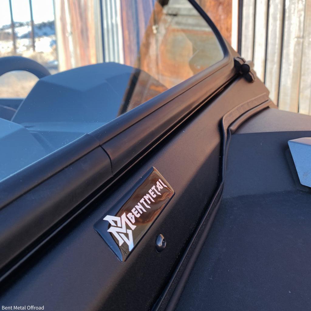 POLARIS RZR TURBO S VENTED GLASS WINDSHIELD-Windshield-Bent Metal Offroad-Black-Black Market UTV