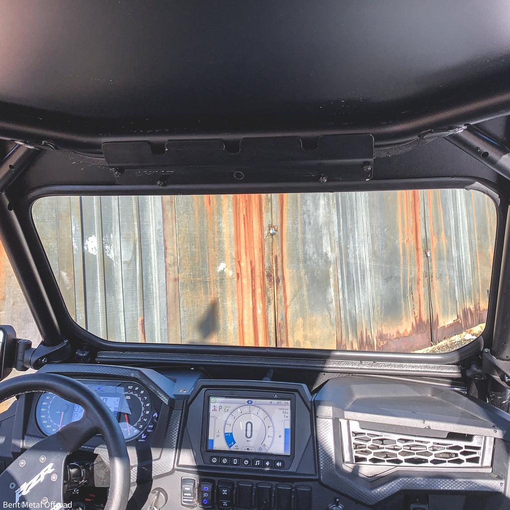 POLARIS RZR TURBO S VENTED GLASS WINDSHIELD-Windshield-Bent Metal Offroad-Black-Black Market UTV