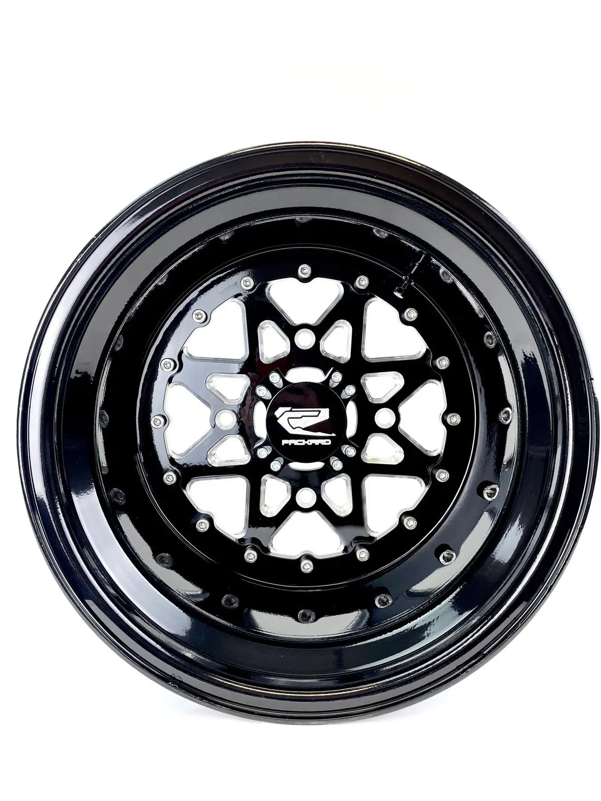 V2 SUPER STAR - GLOSS BLACK BY ULTRA-LIGHT-Wheels-Packard Performance-15x7 | 4x136-Black Market UTV